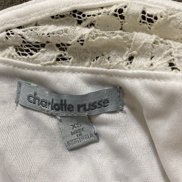 Charlotte Russe White Lace Crop Top - Picture 3 of 3